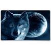 Silent Monsters Tappetino Mouse 36 x 25 cm Lupo, con Bordo Cucito, Durevoli, antiscivolo e silenzioso, gioco, ufficio, casa, lavabile, arrotolabile, Tappetini per il Gaming Mousepad