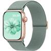Msksjer Cinturino Compatibile con Apple Watch 41mm 40mm 38mm 42mm(Series 10) Donne Uomini, Nylon Regolabile Solo Loop Tessuto Elastico Bracciale Sportivi per iWatch Serie 9 8 7 6 SE 5 4 3 2 1