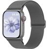 Msksjer Cinturino Compatibile con Apple Watch 41mm 40mm 38mm 42mm(Series 10) Donne Uomini, Nylon Regolabile Solo Loop Tessuto Elastico Bracciale Sportivi per iWatch Serie 9 8 7 6 SE 5 4 3 2 1, Grigio