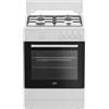 Beko FBG62010DW Cucina Gas 4 Fornelli con forno a Gas da 60 cm Bianco