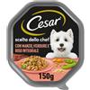 CESAR 1 x 150 g Cesar Scelta dello Chef Vaschetta Alimento Cibo Umido Completo per Cani Adulti con Manzo Verdure e Riso