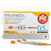 PIC SIRINGA PER INSULINA PIC INSUMED 0,5 ML 100 UI AGO GAUGE 30 LUNGHEZZA 8 MM SENZA SPAZIO MORTO 3 SACCHETTI DA 10 PEZZI