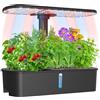 Yoocaa Serra Idroponica da Casa per 12 Piante, Smart Garden Orto Idroponico da Casa Kit con Luce LED, Altezza Regolabile in 12 Livelli, Timer Automatico(Senza Semi)