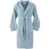 Bassetti Morbido Accappatoio 360 gr con Cappuccio 100% Cotone Uomo Donna Spugna Taglie Forti - ITALY Designed - Collezione VIVIAN - (SKY BA - L)