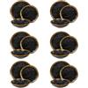 KASANOVA Servizio 18 piatti terracotta nero oro Olympus
