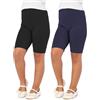 Merry Style Leggings Corti Bambina e Ragazza MS10-132(Nero/Blu Marino(2Pack), 128 cm)