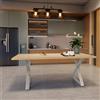 Leroy Merlin Tavolo da pranzo fisso Cross in legno grezzo di faggio marrone per 6 persone L 150 x L 90 X H 74 cm
