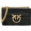 Pinko borsa donna LOVE ONE MINI DC pelle verniciata Nero TU