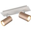 Trio Reality Lighting Faretto a 2 luci orientabile Marley color tortora stile minimal 2XGU10 802400265/15