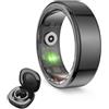 GielleService ANELLO INTELLIGENTE Ksix Saturn Smart Ring BSR01N09 Taglia S (Taglia 9) Nero