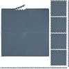 Relaxdays Tappeto da Palestra, per Bambini, Puzzle in 8 Parti, 60x60 cm, con Bordi, Fonoassorbente, Gomma EVA, Grigio