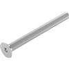 SECCARO Vite a testa svasata SECCARO M4 x 45 mm, acciaio inox V2A VA A2, DIN 7991 / ISO 10642, esagono incassato, 20 pezzi