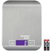 Boston Tech Bilancia da cucina digitale HK 105 Bilancia ad alta precisione in acciaio inossidabile, impermeabile. Capacità 5 kg. Schermo LCD.Batterie incluse. Funzione tara. Libro di ricette scaricabile