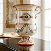 Ceramiche di Caltagirone Sofia Vaso Monumentale in Ceramica di Caltagirone h 31 cm — Madreperla Oro e Lustri - 30 cm / Madreperla Oro e Lustri