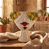 Ceramiche di Caltagirone Sofia Testa Zahira con Limoni h 30 cm — Uomo, White and Lemon | Ceramica Caltagirone - 30 cm / Limoni Siciliani