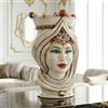 Ceramiche di Caltagirone Sofia Testa di Moro con Turbante h 45 cm — Donna, Madreperla Antichizzato - 45 cm / Madreperla Oro e Lustri