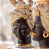 Ceramiche di Caltagirone Sofia Testa Tuareg h 20 cm — Donna, Madreperla | Ceramica Caltagirone - 20 cm / Madreperla Oro e Lustri