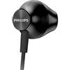 Philips cuffie auricolari con filo UE100BK/00 con prestazioni migliorate del basso (driver Neodym 14,2 mm, design ergonomico, cavo da 1 m), nero - modello 2020/2021