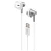 SBS TEEARTYCMETW AURICOLARI SEMI IN-EAR IN METALLO USB-C BIANCO