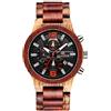 RORIOS Moda Orologio Legno da Uomo Orologio da Polso Orologio Analogico Al Quarzo Orologio di Peso Cronografo con Data e Cinturino Leggero Naturale Orologio di Legno