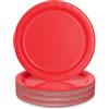 PARTY GO Piatti Carta Rouge 50 Pezzi 23cm, Stoviglie per Feste usa e Getta Eleganti per Compleanno, Nuziale Doccia, Fidanzamento, Matrimonio