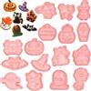 Fantasyon 16 Pezzis Set di formine per biscotti di Halloween, set di formine per biscotti in plastica per Halloween Forme 3D per biscotti di Halloween