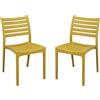 MIlani Home ZULE - set 2 sedie polipropilene impilabile