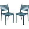 MIlani Home ZULE - set 2 sedie polipropilene impilabile