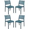 MIlani Home ZULE - set 4 sedie polipropilene impilabile