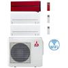 Mitsubishi Climatizzatore Condizionatore Mitsubishi Kirigamine Style Rosso più MSZ-AP Wifi Trial Split R32 Inverter 12000 + 12000 + 12000 BTU con U.E. MXZ-3F68VF NOVITÁ Classe A++/A+