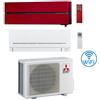 Mitsubishi Climatizzatore Condizionatore Mitsubishi Kirigamine Style Rosso più MSZ-AP Wifi Dual Split R32 Inverter 12000 + 9000 BTU con U.E. MXZ-2F42VF NOVITÁ Classe A+++/A++