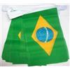 AZ FLAG Ghirlanda 3 Metri 10 Bandiere Brasile 21x15cm - Bandiera Brasiliana 15 x 21 cm - Festone BANDIERINE