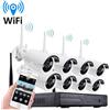JORTAN KIT VIDEOSORVEGLIANZA 8 CANALI WIRELESS FULL HD IP 8 TELECAMERE 2MPX WIFI DA REM