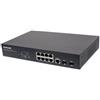 Intellinet Switch Gigabit Ethernet 8 Porte PoE+ Web-Managed con 2 porte SFP