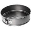 KADAX Teglia da Forno rotonda, Tortiera Apribile, Tortiera in Acciaio antiaderente con Fondo Piatto, Stampo per Torte argento, Stampo Apribile, Teglie Dolci (diametro 24 cm)