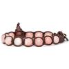 Tamashii bracciale 1 giro originale Tibetano realizzato con pietra naturale pink aobao e cordoncino marrone.Unisex.Tg unica.BHS900-290