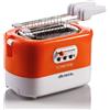 Ariete 159 Toastime Tostapane con Pinze per 2 fette di pane 9 Gradi di Doratura 700 Watt Bianco e Arancio