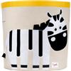 3 Sprouts Cesta Giochi Bambini - Grande Cesta Portagiochi Bambini in Tessuto Decorato - Cesto Biancheria e Cesto Giochi Bambini per Cameretta - Cesta Per Giochi Bambini con Manici Robusti - Zebra