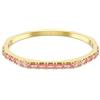 Swarovski Matrix Bracciale Rigido, con Zirconia Rosa, Taglio Baguette, Forma Ottagonale, Taglia M, Chiusura a Cerniera, Placcatura in Tonalità Oro, 17 cm, 0,4 cm, 5,8 x 5 cm, 4 cm