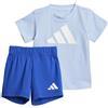 adidas ESSENTIALS T-SHIRT SET, Tuta Unisex - Bimbi 0-24, GLOW BLUE F19/white,