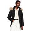 Tommy Hilfiger Donna Giacca Imbottita Heritage Down Tyra Jacket With Fur Lunga, Nero (Black), XXS