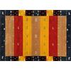 WAWA TEPPICH Gabbeh Tappeto 100% lana 120 x 180 cm rosso giallo colorato tessuto a mano tappeto orientale BR11