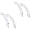 Merriway Bulk Hardware BH01767 Maniglia a D in Plastica per Ante di Armadi e Credenze, Montaggio Frontale, 125 mm, Bianco, Set di 4
