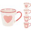 H&H Set 4 tazze tè senza piattino Crochet in new bone china decori assortiti cc 200