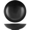 H&H Set 6 piatti fondi Denver in stoneware nero 20 cm