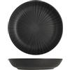 H&H Piatto fondo Venere in stoneware nero opaco cm 20,5