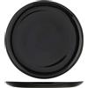 H&H Confezione 6 piatti pizza Premiere in vetro opale nero cm 32