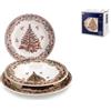 Churchill Servizio tavola natalizio 18 pezzi Seasons Greetings in earthenware decorato
