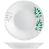 BORMIOLI ROCCO Set 6 piatti fondi Botanica in vetro opale bianco decoro verde cm 23