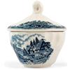 CHURCHILL Zuccheriera The Brook in earthenware bianco decoro blu Lt 0,2